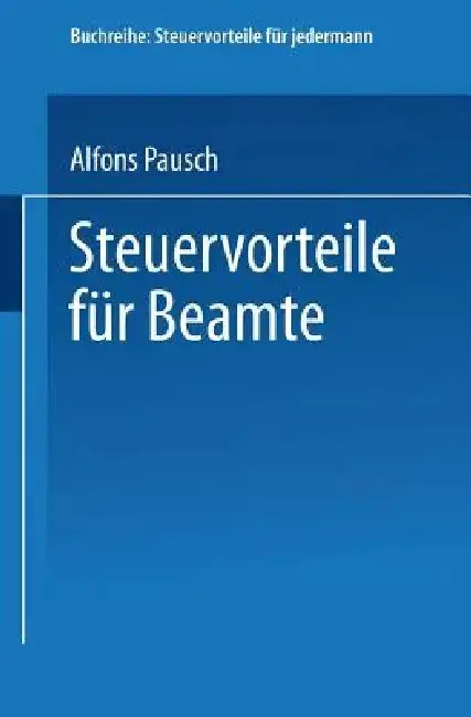 Cover of Steuervorteile Für Beamte
