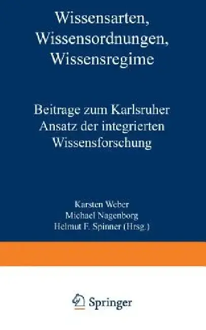 Cover of Wissensarten, Wissensordnungen, Wissensregime