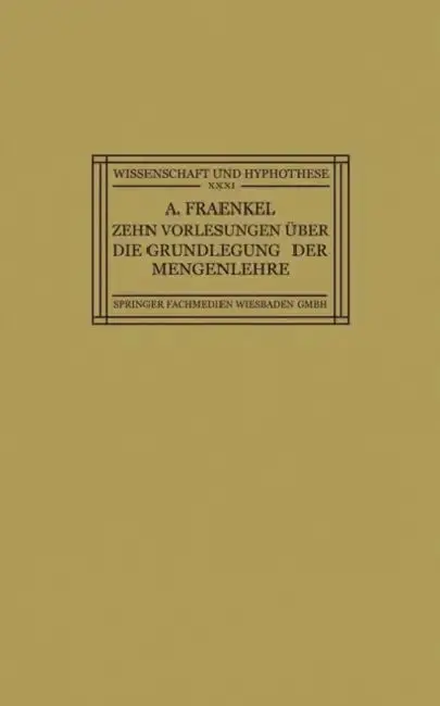 Cover of Zehn Vorlesungen Über Die Grundlegung Der Mengenlehre