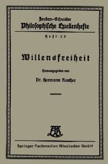 Cover of Willensfreiheit