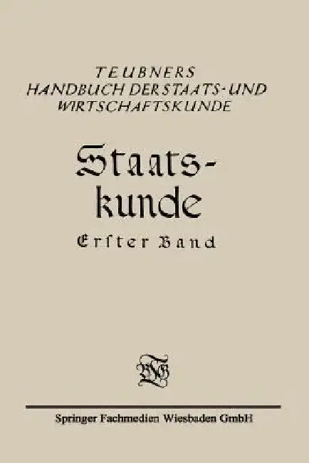 Cover of Staats-Kunde