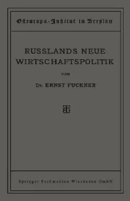 Cover of Russlands Neue Wirtschaftspolitik