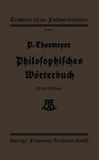 Cover of Philosophisches Wörterbuch