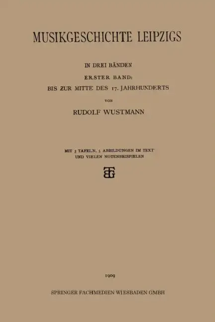 Cover of Musikgeschichte Leipzigs