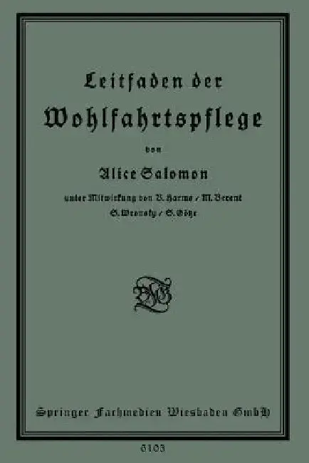 Cover of Leitfaden Der Wohlfahrtspflege