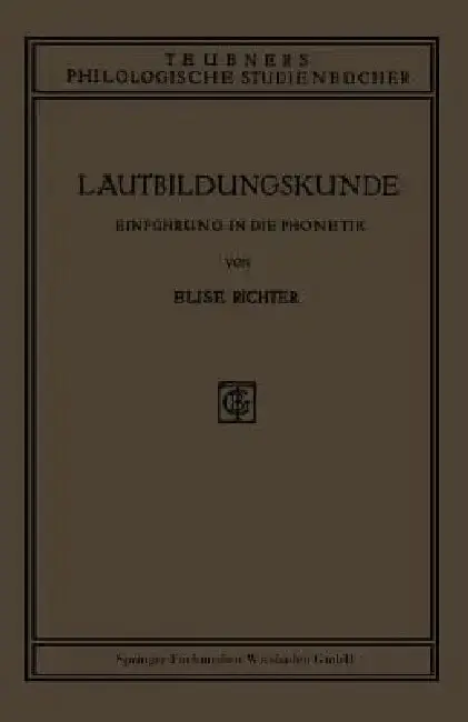 Cover of Lautbildungskunde