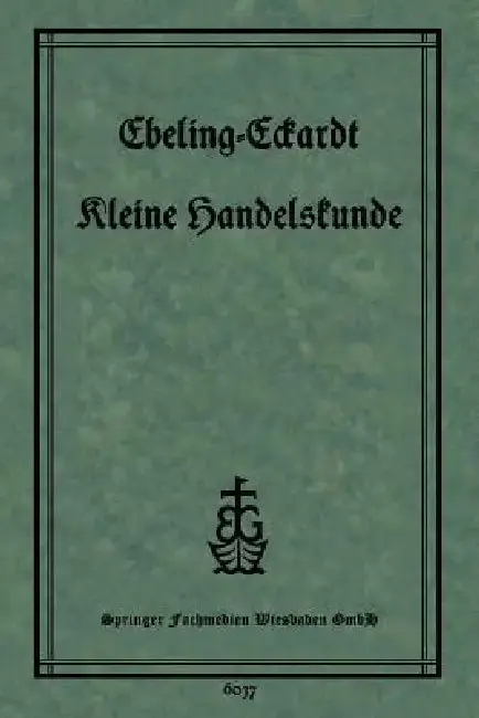 Cover of Kleine Handelskunde