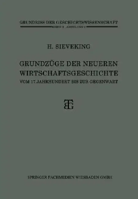 Cover of Grundzüge Der Neueren Wirtschaftsgeschichte