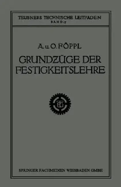 Cover of Grundzüge Der Festigkeitslehre