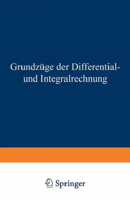 Cover of Grundzüge Der Differential- Und Integralrechnung