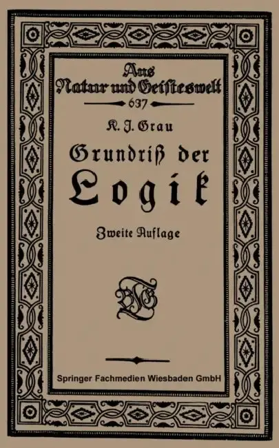 Cover of Grundriß Der Logik