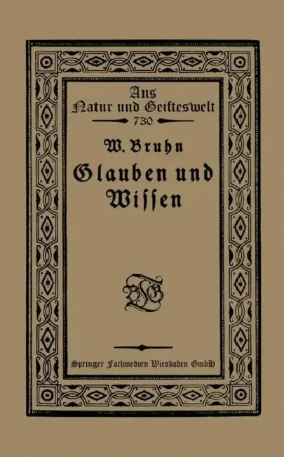 Cover of Glauben Und Wissen
