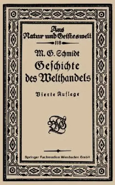 Cover of Geschichte Des Welthandels