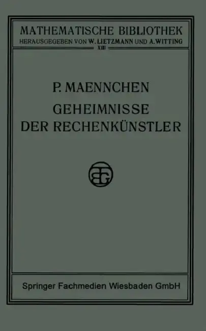 Cover of Geheimnisse Der Rechenkünstler