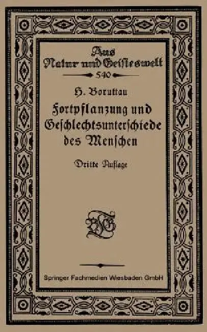 Cover of Fortpflanzung Und Geschlechtsunterschiede Des Menschen