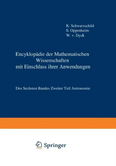 Cover of Encyklopädie Der Mathematischen Wissenschaften Mit Einschluss Ihrer Anwendungen