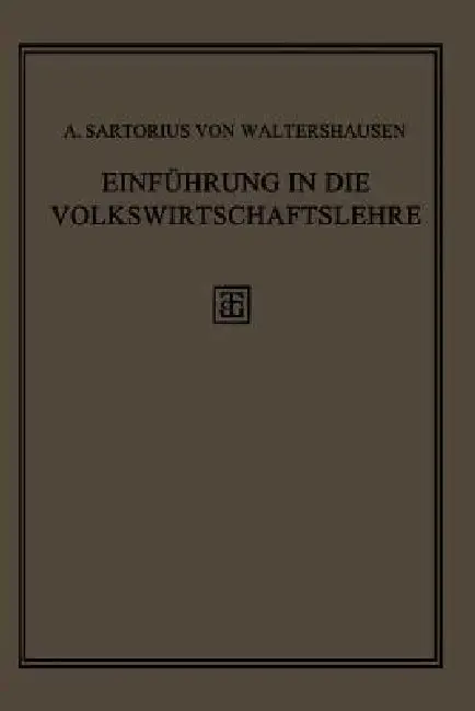 Cover of Einführung in Die Volkswirtschaftslehre