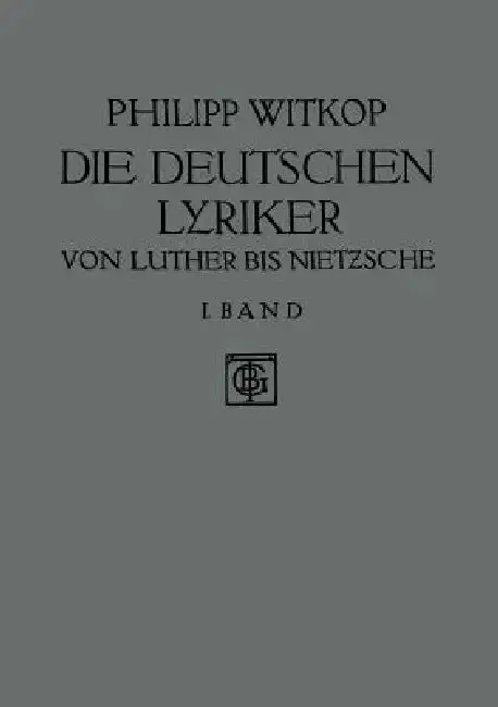 Cover of Die Deutschen Lyriker