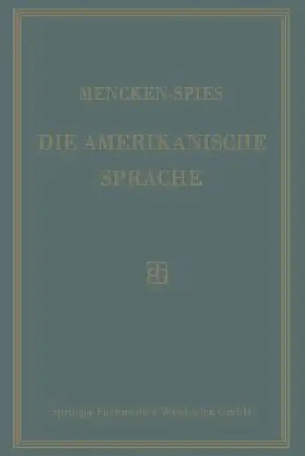 Cover of Die Amerikanische Sprache