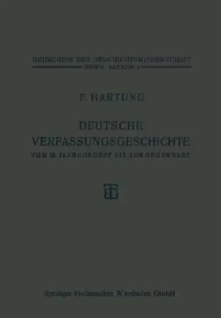 Cover of Deutsche Verfassungsgeschichte Vom 15. Jahrhundert Bis Zur Gegenwart