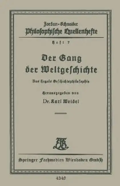 Cover of Der Gang Der Weltgeschichte