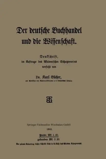 Cover of Der Deutsche Buchhandel Und Die Wissenschaft