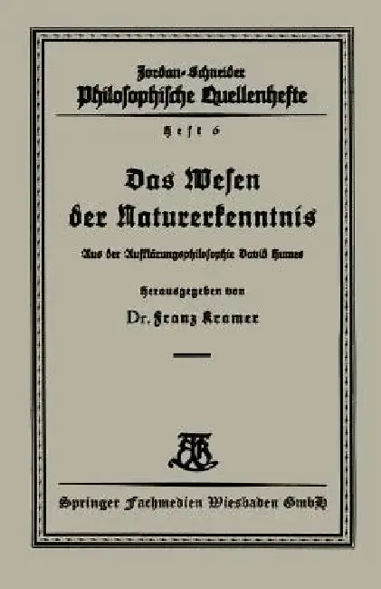 Cover of Das Wesen Der Naturerkenntnis