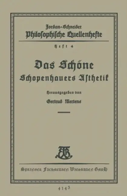 Cover of Das Schöne