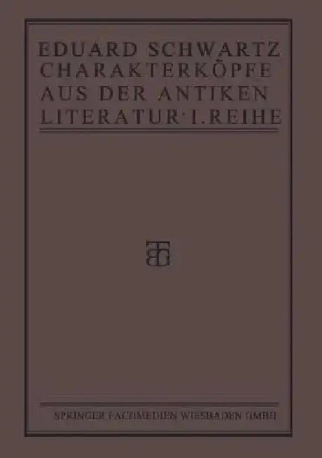 Cover of Charakterköpfe Aus Der Antiken Literatur