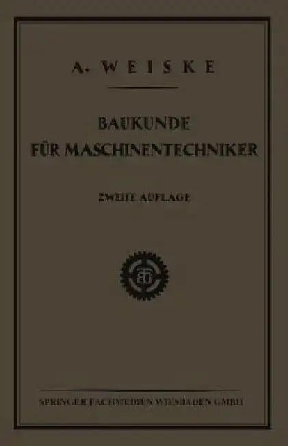 Cover of Baukunde Für Maschinentechniker