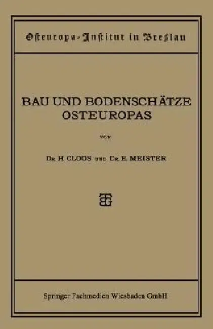 Cover of Bau Und Bodenschätze Osteuropas