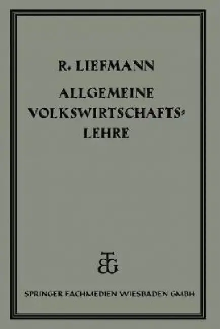 Cover of Allgemeine Volrswirtschaftslehre