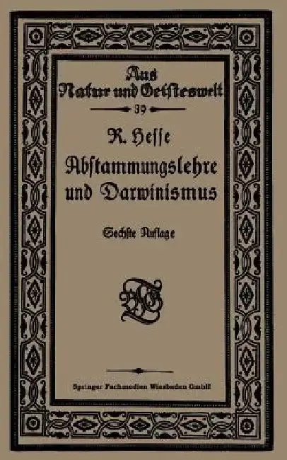 Cover of Abstammungslehre Und Darwinismus