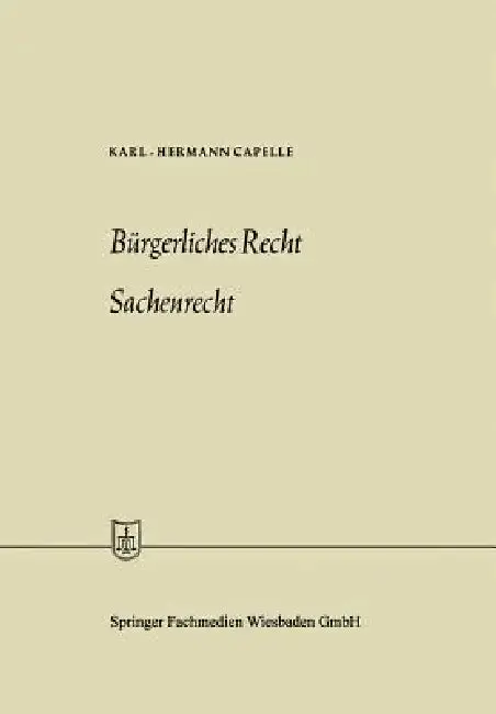 Cover of Bürgerliches Recht Sachenrecht