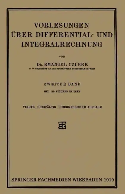 Cover of Vorlesungen Über Differential- Und Integralrechnung