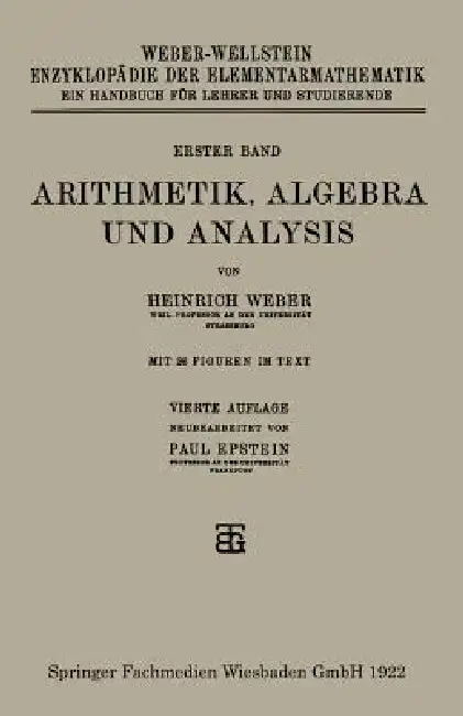 Cover of Arithmetik, Algebra Und Analysis
