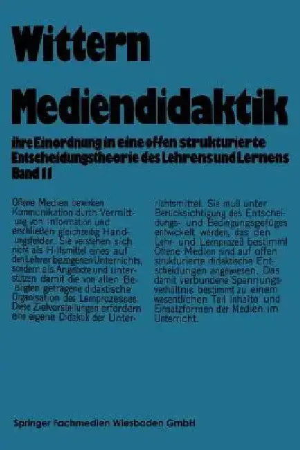 Cover of Mediendidaktik