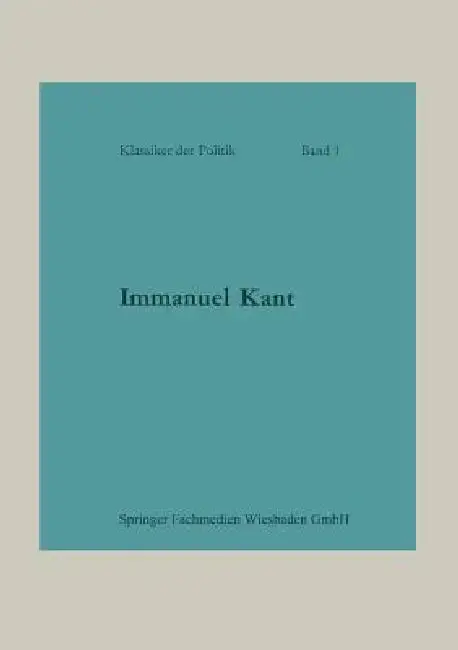 Cover of Immanuel Kant