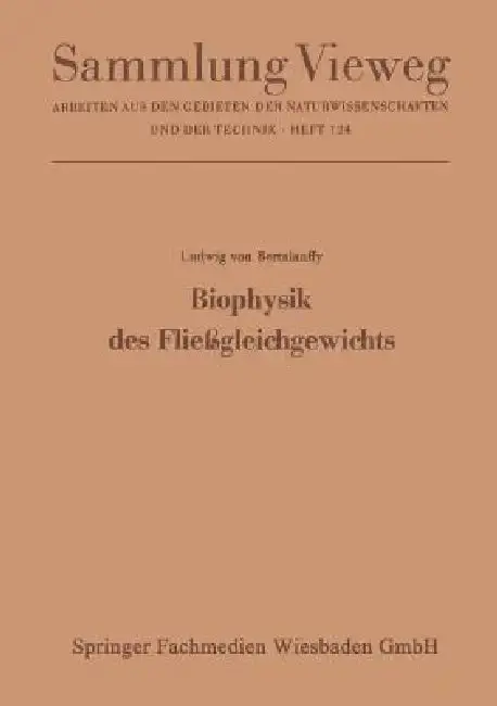 Cover of Biophysik Des Fließgleichgewichts