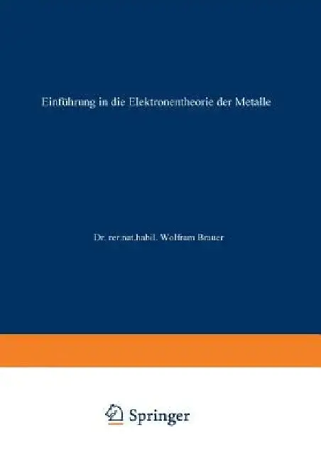 Cover of Einführung in Die Elektronentheorie Der Metalle
