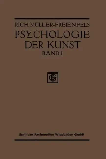Cover of Allgemeine Grundlegung Und Psychologie Des Kunstgeniessens