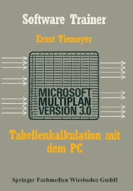 Cover of Tabellenkalkulation Mit Microsoft Multiplan 3.0 Auf Dem PC