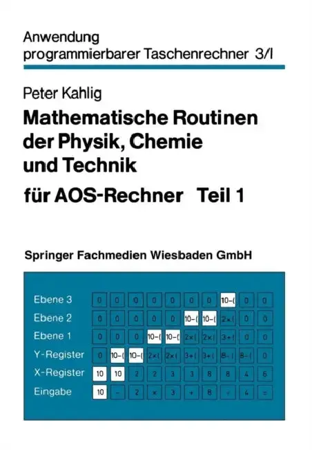 Cover of Mathematische Routinen Der Physik, Chemie Und Technik Für Aos-Rechner