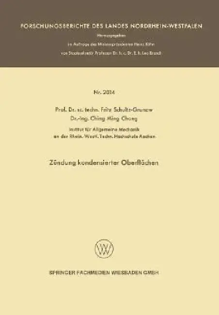 Cover of Zündung Kondensierter Oberflächen