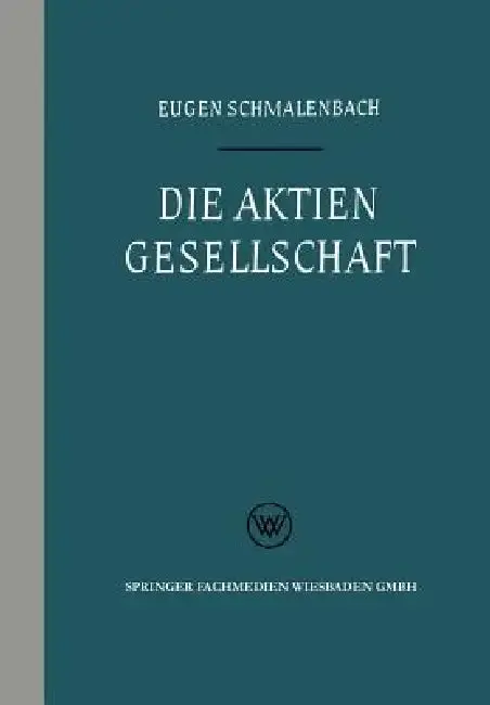 Cover of Die Aktiengesellschaft