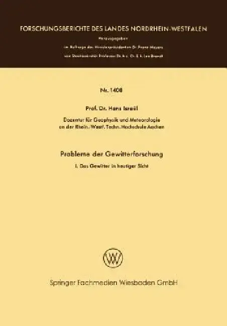 Cover of Probleme Der Gewitterforschung