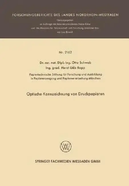 Cover of Optische Kennzeichnung Von Druckpapieren