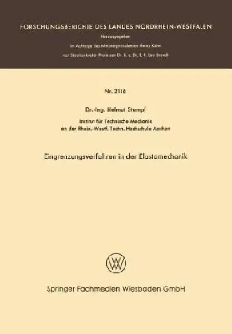 Cover of Eingrenzungsverfahren in Der Elastomechanik