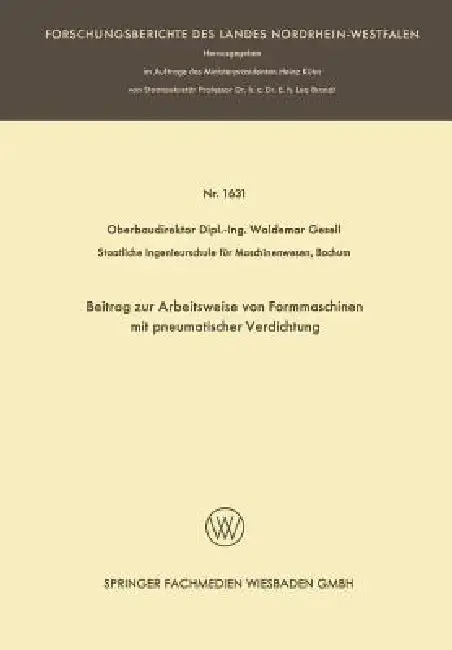 Cover of Beitrag Zur Arbeitsweise Von Formmaschinen Mit Pneumatischer Verdichtung
