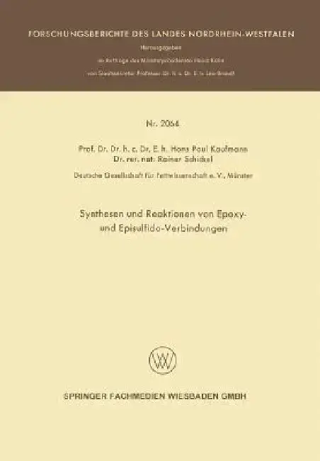 Cover of Synthesen Und Reaktionen Von Epoxy- Und Episulfido-Verbindungen